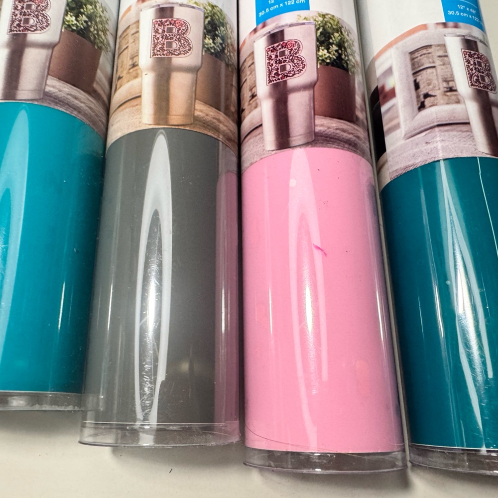 Cricut Premium Permanent Vinyl Bundle Lot (4 Rolls) Glossy Colors New Sealed - Picture 6 of 9